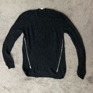 Autumn Cashmere Black Crew Neck Sweater